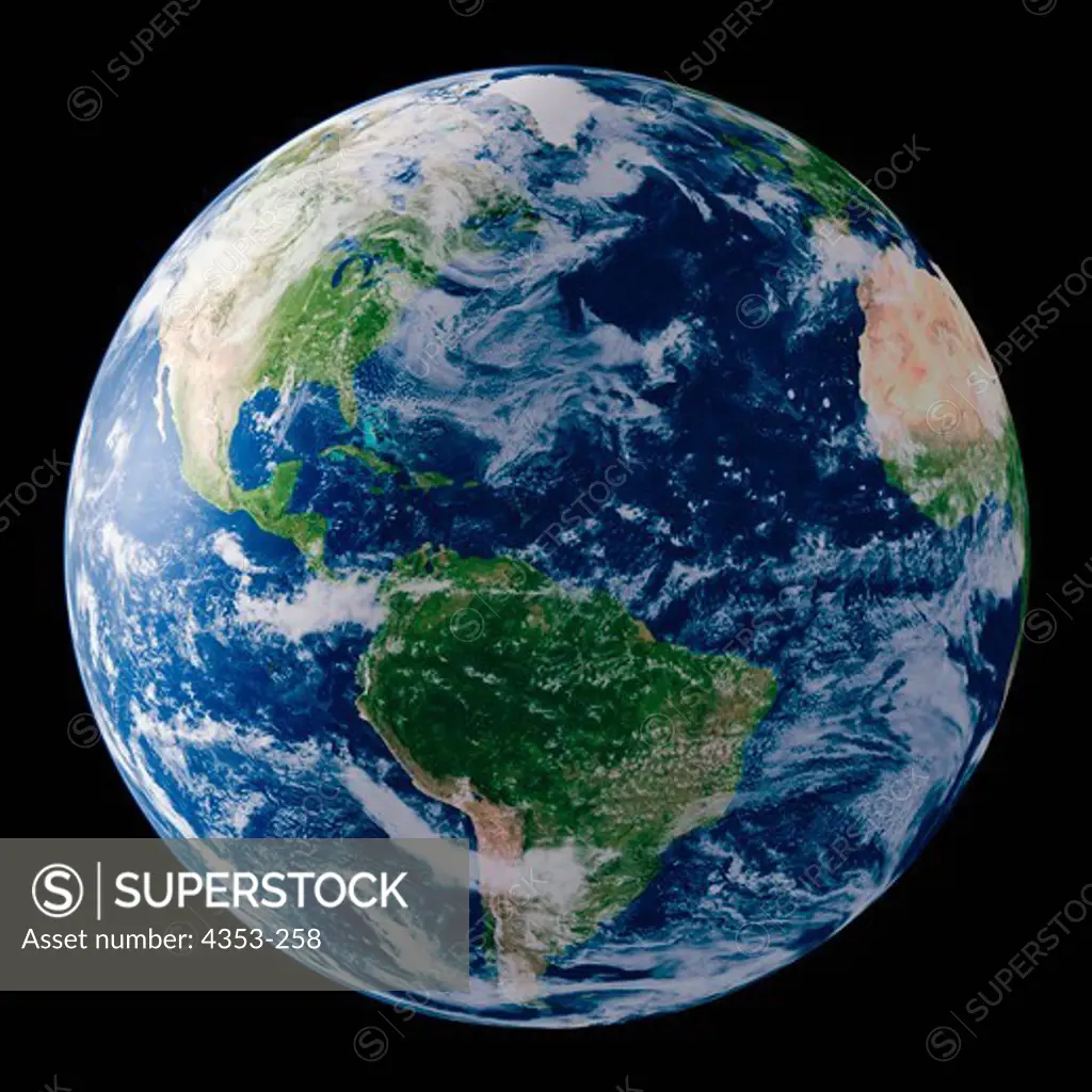 Digital Illustration of the Planet Earth
