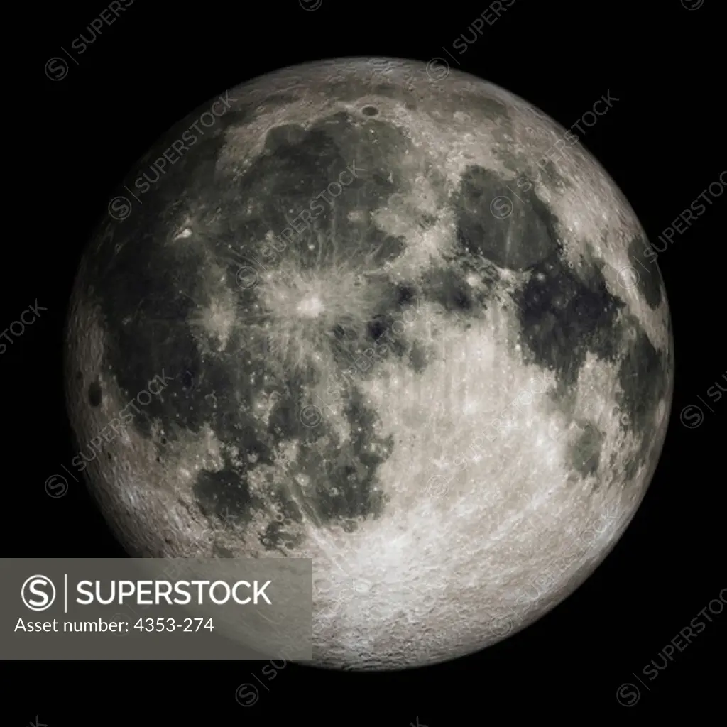 Digital Illustration of a Full Moon