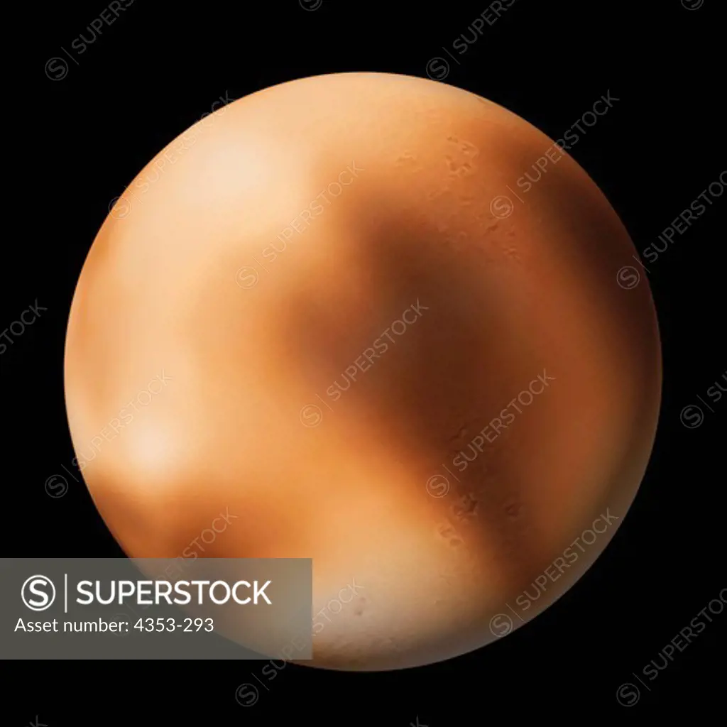 Digital Illustration of the Planet Pluto