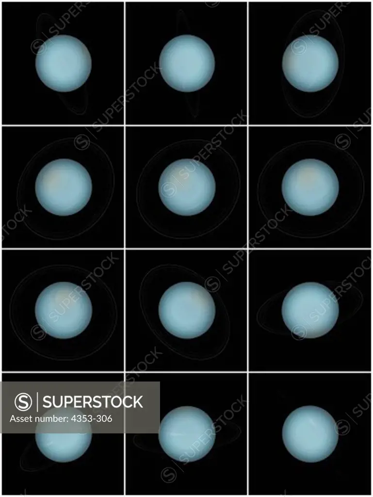 Digital Illustration of Uranus' Appearance From Different Angles