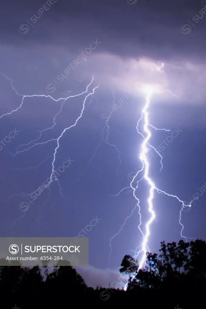 Immense Cloud To Ground Lightning During a Night Thunderstorm
