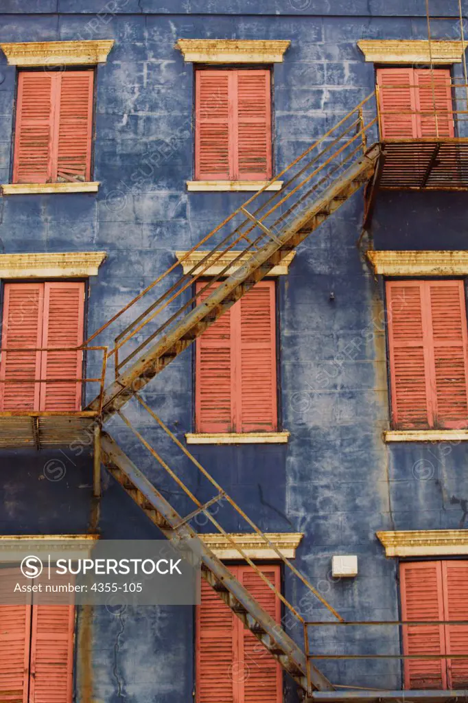 Fire Escape on a Vacant Building in New Orleans
