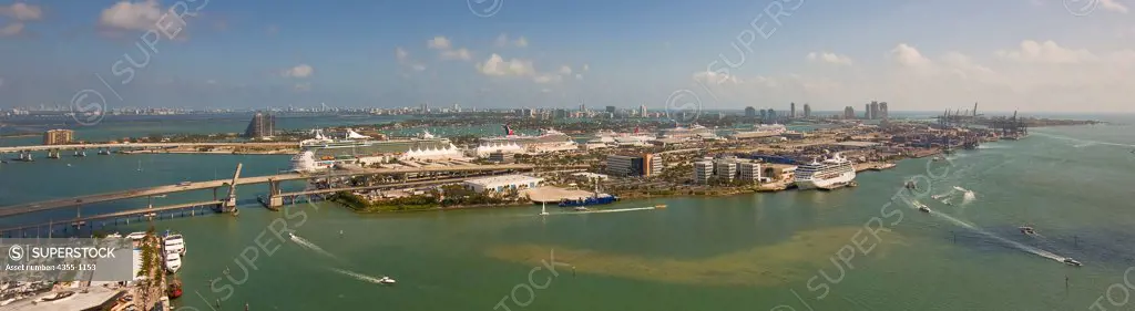 Cruise Ship Terminal in Biscayne Bay, Miami Beach