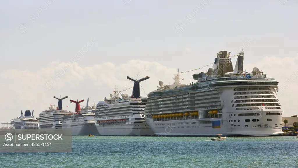 Line of Cruise Ships