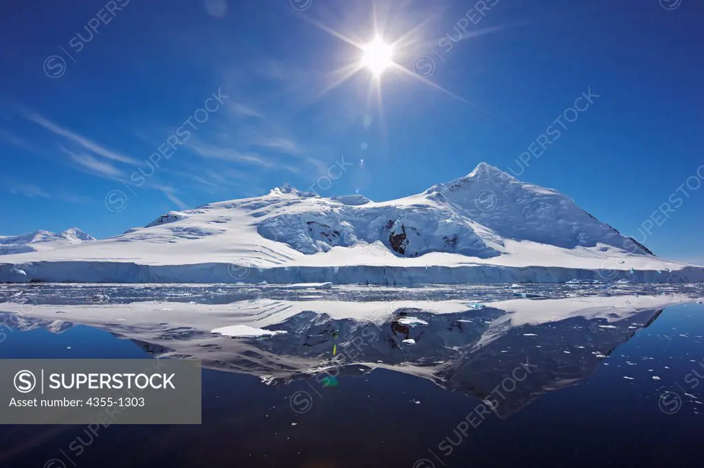 Glaciers and Mountains on The Gullet in Antarctica