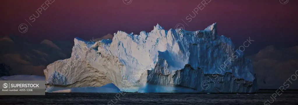 Large Tabular Iceberg with Pinnacles