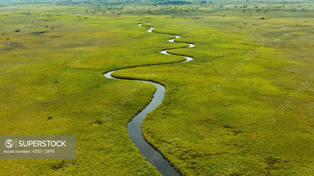 The Okavango Delta, in Botswana, is the world's largest inland delta. The area was once part of Lake Makgadikgadi, an ancient lake that mostly dried up by the early Holocene. The Okavango Delta is produced by seasonal flooding. The Okavango river drains the summer (January-February)