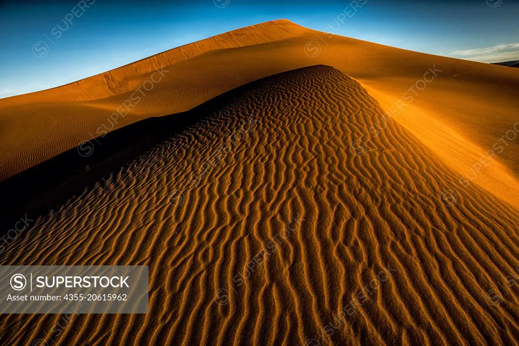 Sand dunes in the Sahara Desert of Morocco