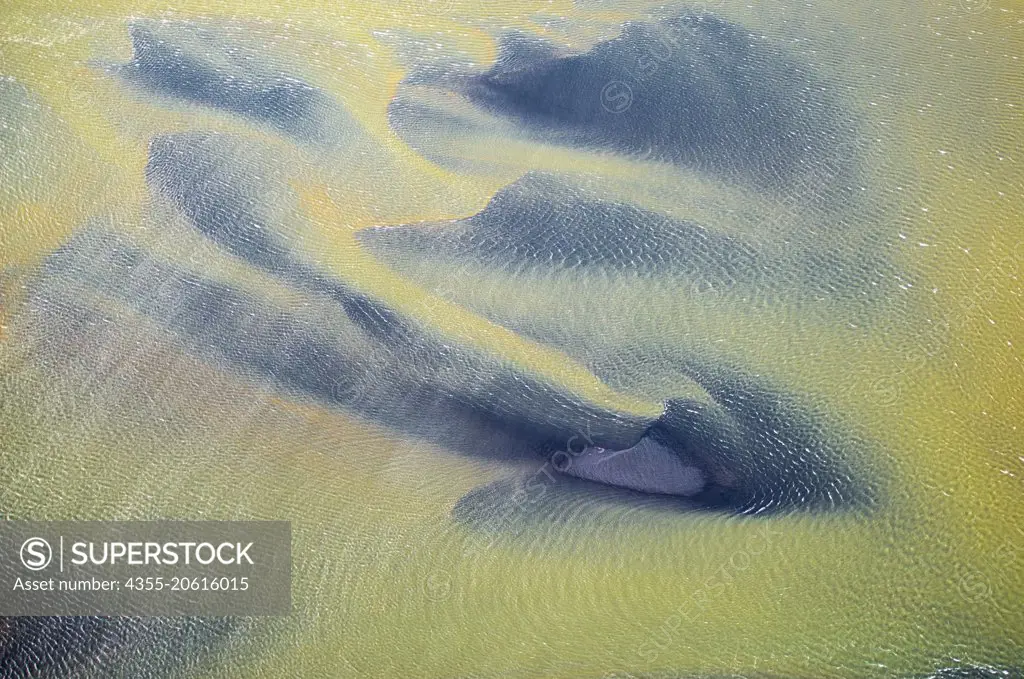 Aerial shots of the South Eastern Iceland Coast.