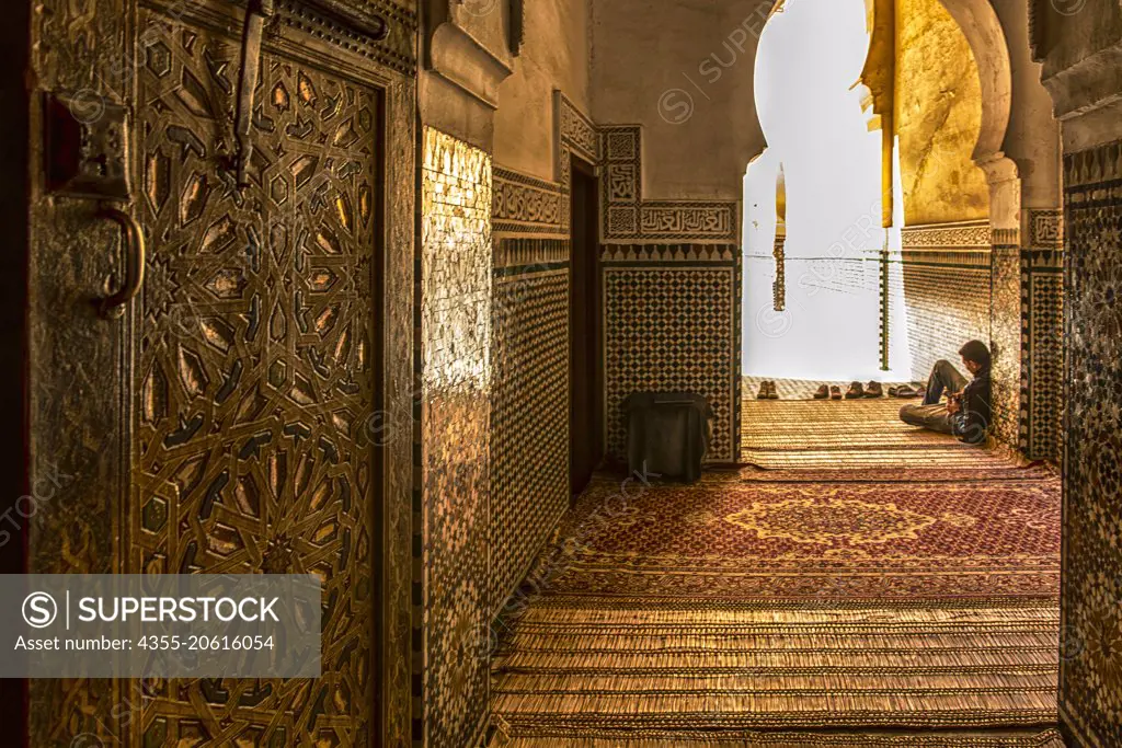 Gold in temple in Meknes, Morocco
