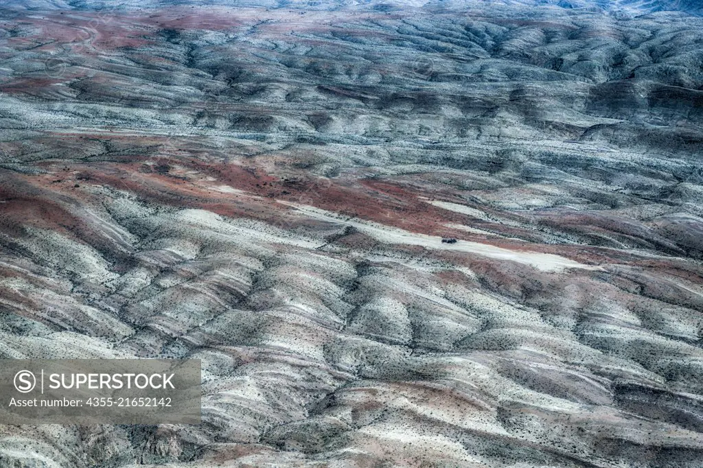 Aerial image of Namibian desert patterns