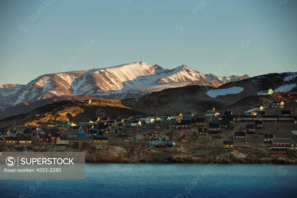 Greenland, Ittoqqortoormiit, View of settlement