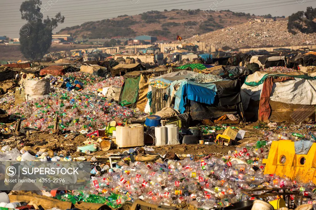 South Africa, Johannesburg, Soweto, View of garbage dump