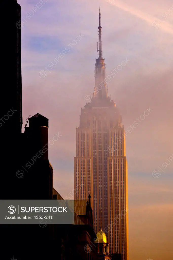 Empire State Building in Fog