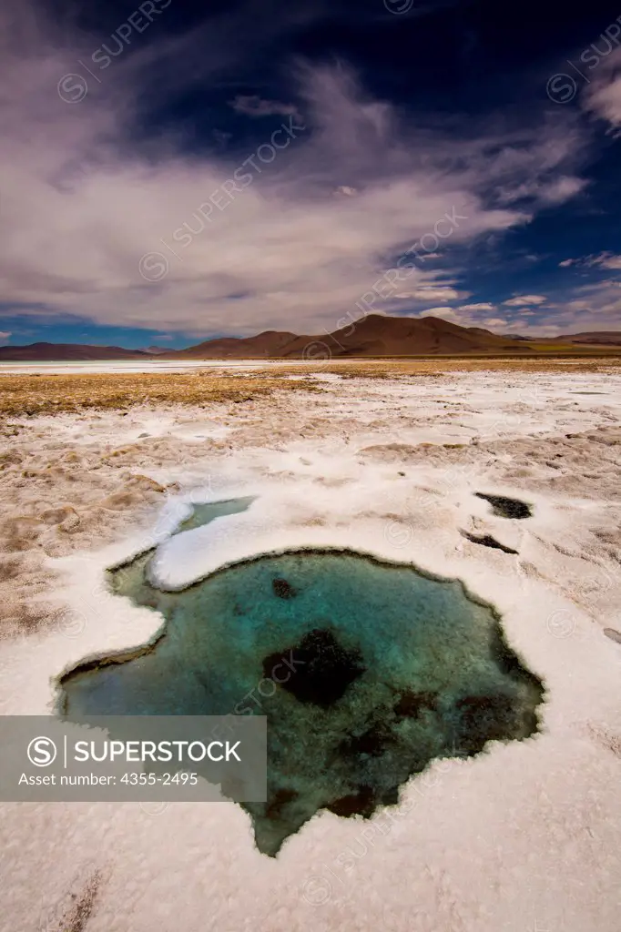 Argentina, Atacama Desert, View of Salt Flats