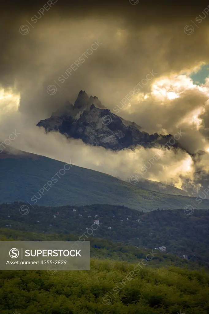 Clouds over Andes mountain, Fin del Mundo, Ushuaia, Tierra Del Fuego, Argentina