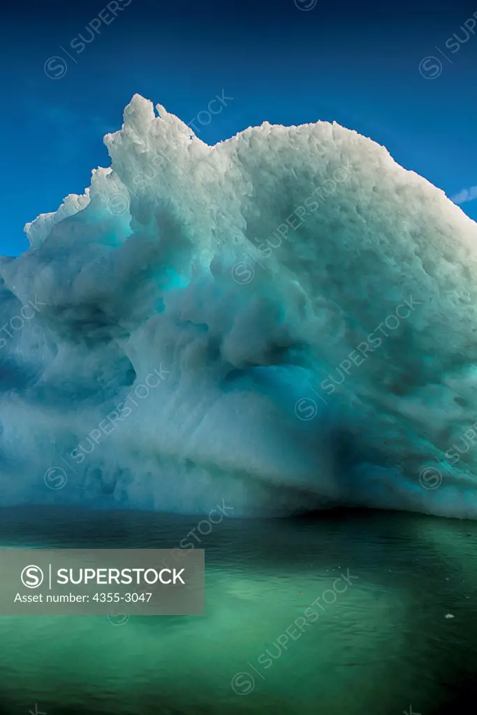 Iceberg floating on water, Ilulissat Icefjord, Disko Bay, Ilulissat, Greenland