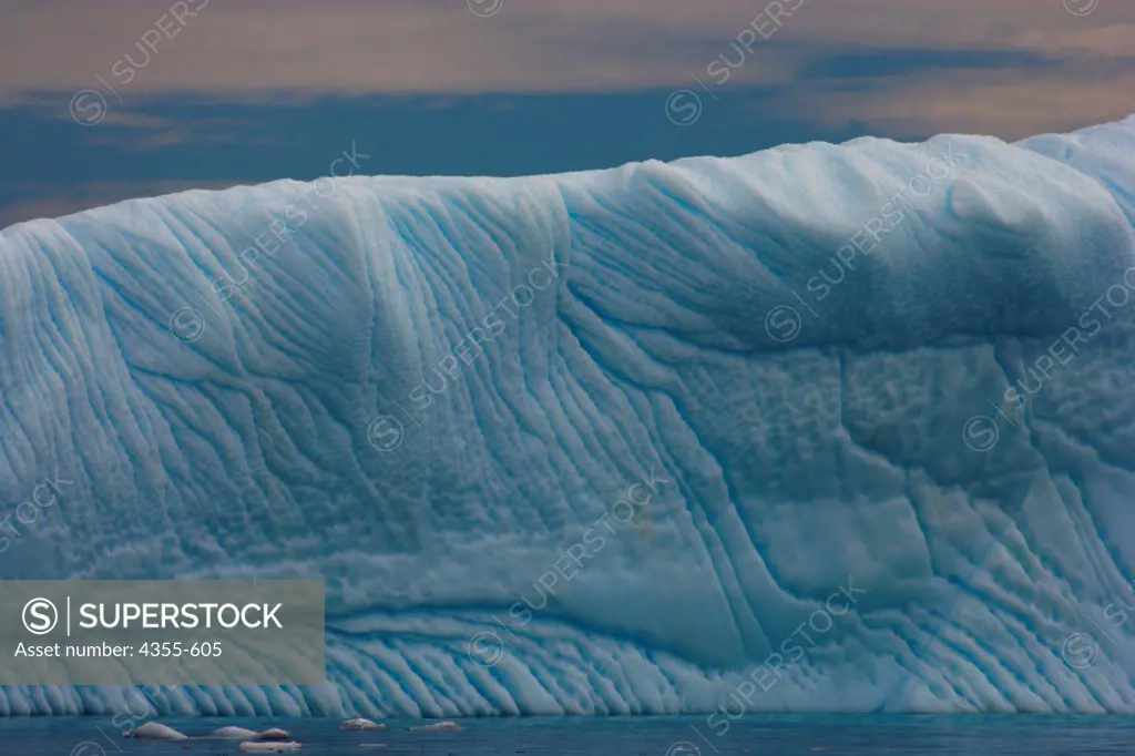 A Large Iceberg Shows Signs of Wear and Tear