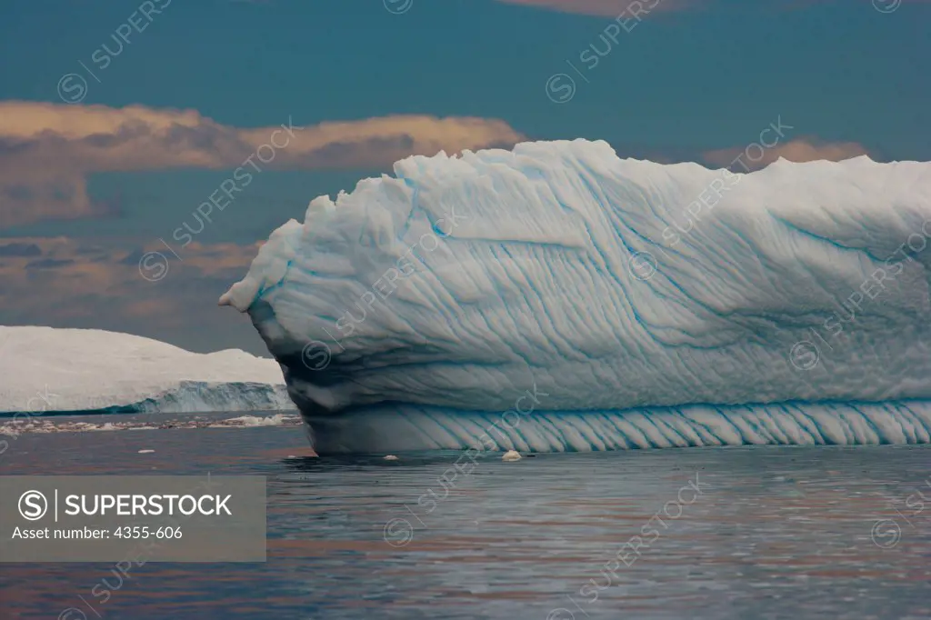 A Large Iceberg Shows Signs of Wear and Tear