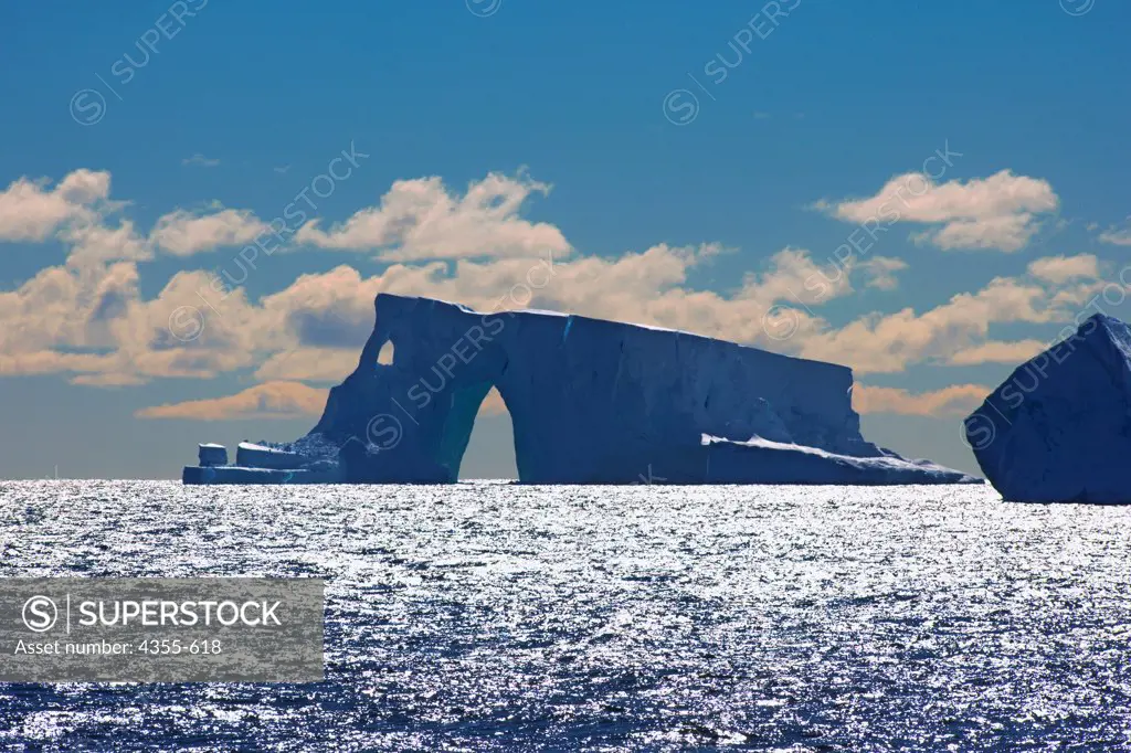 Arches Formed in an Immense Tabular Iceberg
