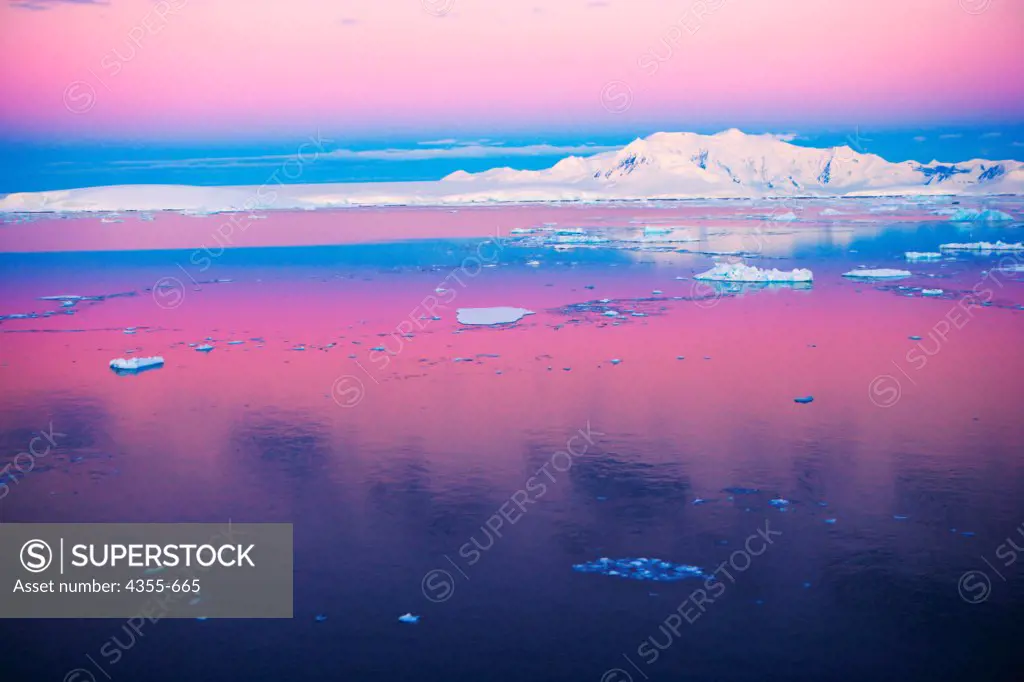 A Pastel Sky Lights Up the Lemaire Channel in Antarctica
