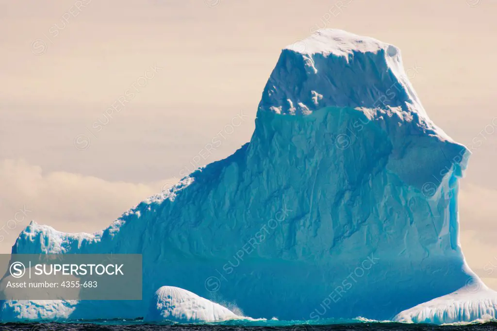 A Large Irregular Iceberg Near Deception Island in Antarctica