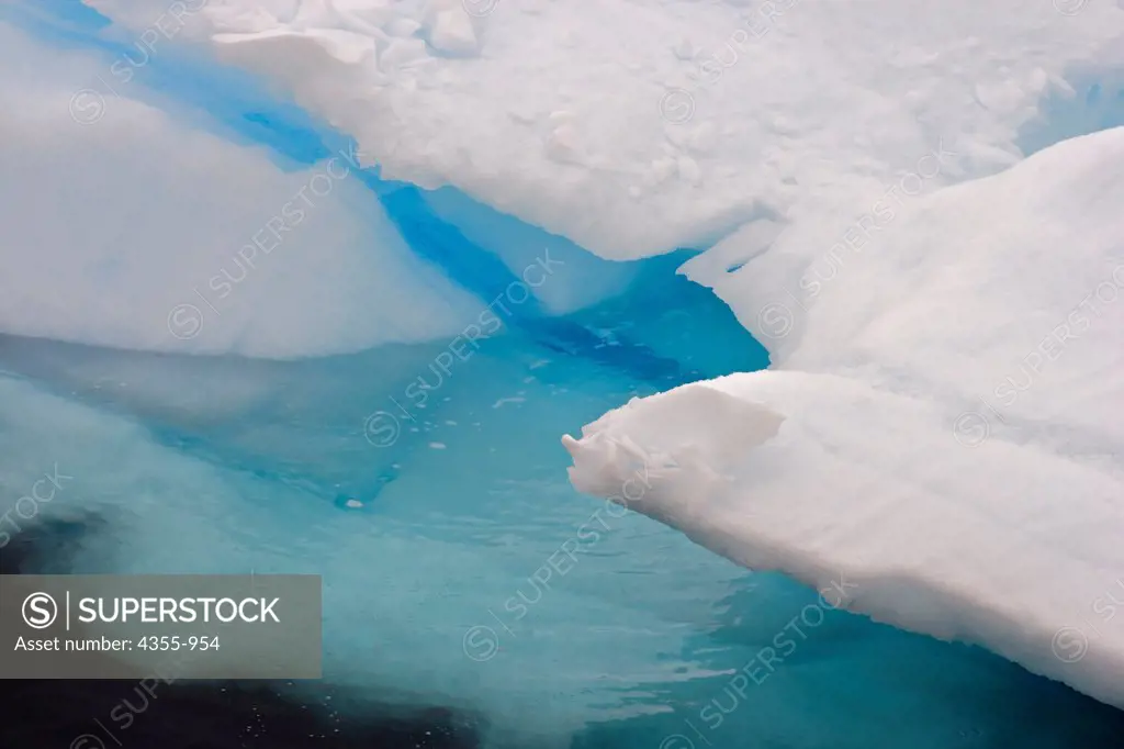 Iceberg Extending Down Into Clear Water in the Gerlache Strait