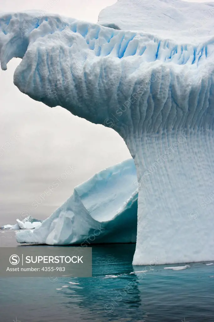 Striated Iceberg in Iceberg Graveyard, Antarctica