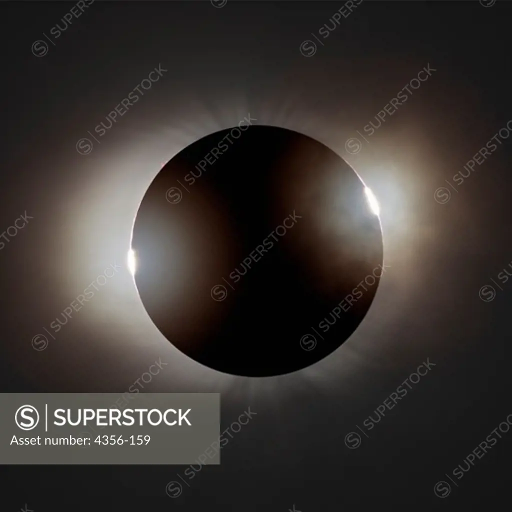 Two Diamond Rings With Total Eclipse of the Sun, West of Hangzhou, China