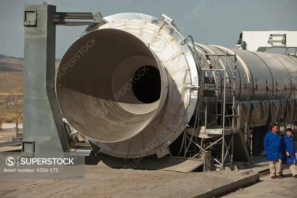 Ares I First Stage, NASA's Space Shuttle Replacement, Largest Rocket in the World, Features Widened Throat to Accommodate Greater Thrust