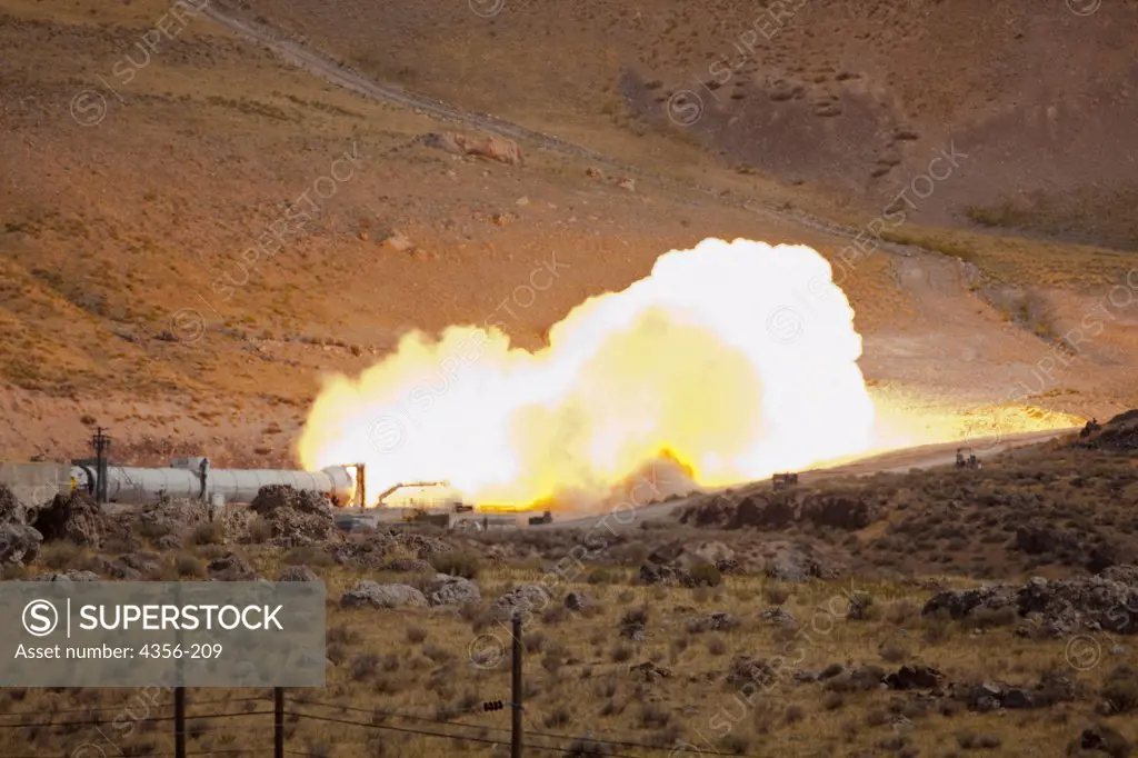 Moment of Ignition as the Largest Rocket in the World is Successfully Test Fired