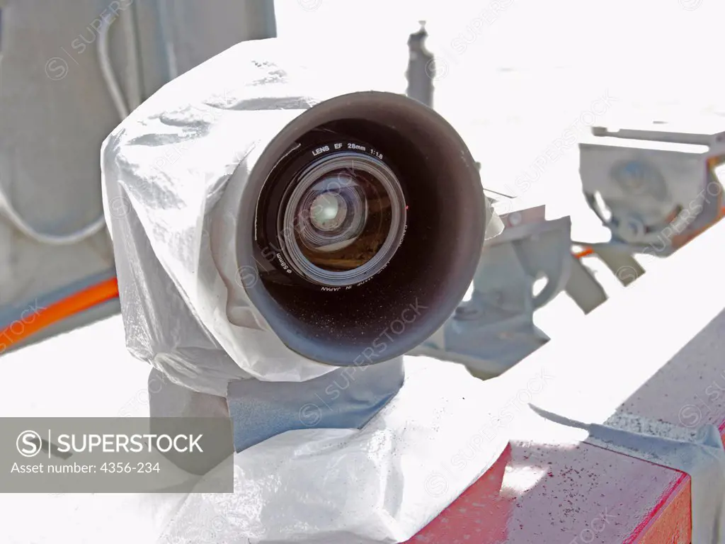 Remote Control Camera Closest to Rocket Test Shows Sandblasting from Exhaust