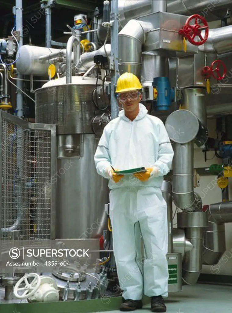 Chemical worker at a facility for production of chemicals