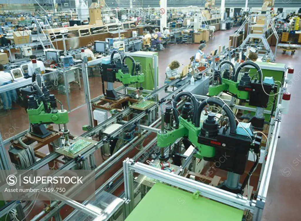 Circuit board manufacture, printed-circuit board assembly by robots