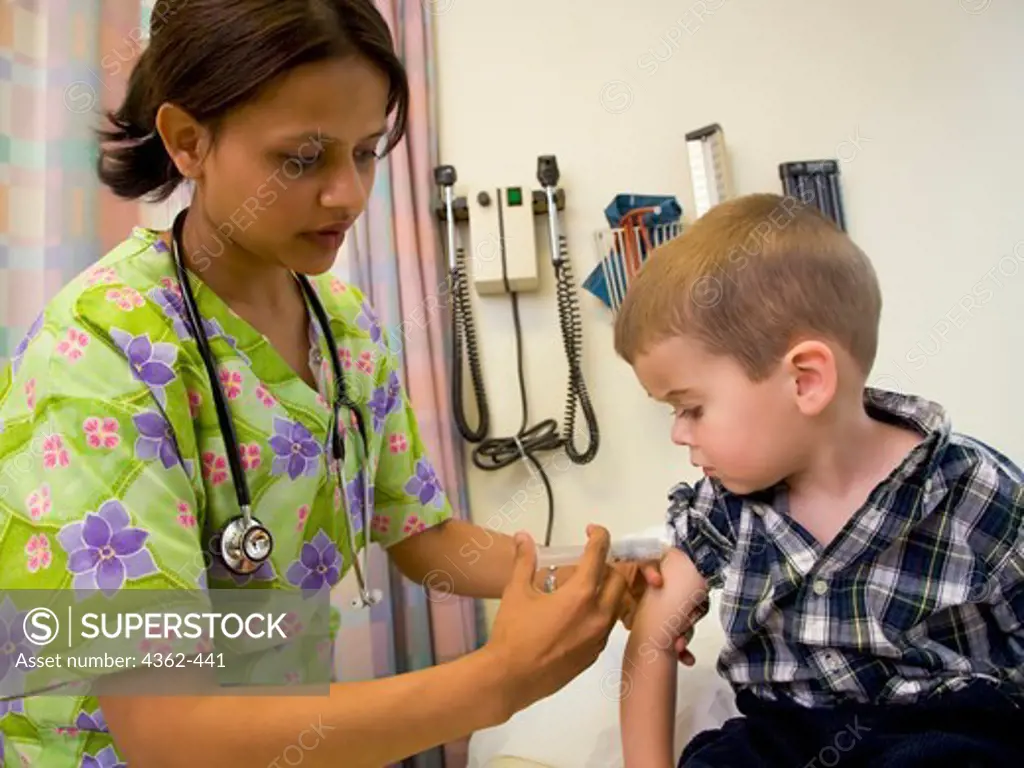 Nurse Inoculating Boy