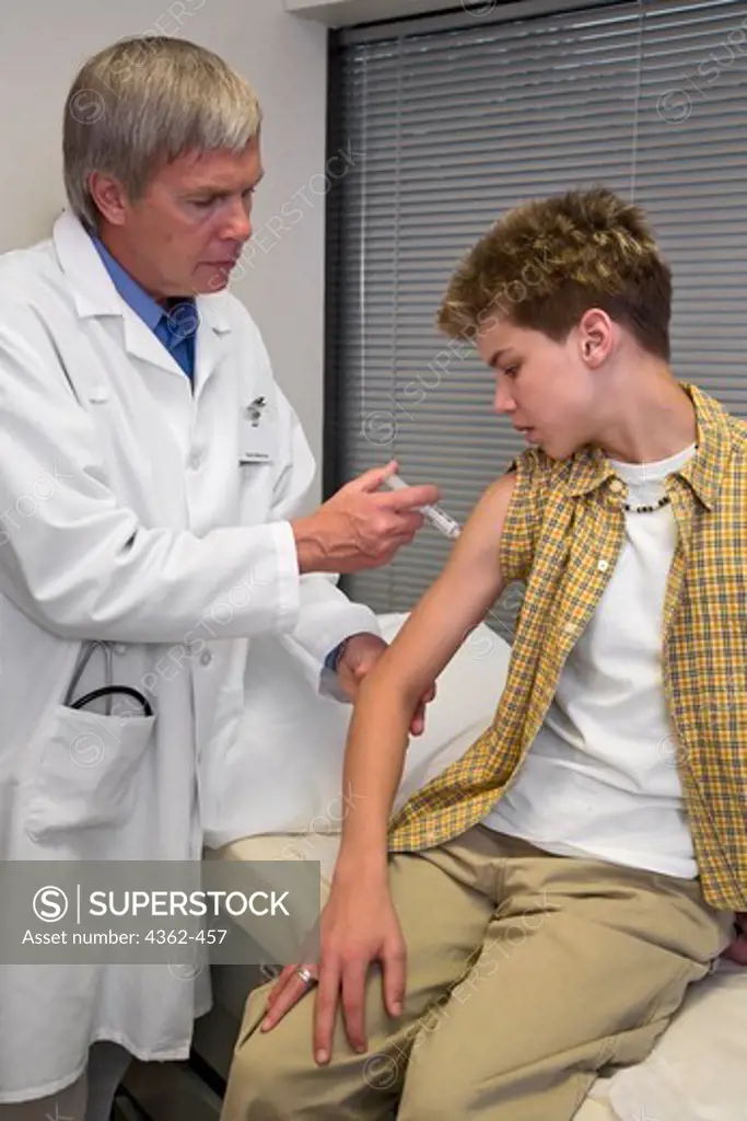 Teenager Getting Flu Shot
