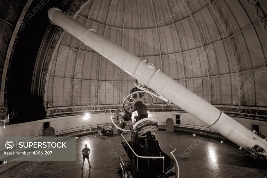 The Yerkes Observatory 40 inch (102 cm) refracting telescope is the largest refracting telescope used for scientfic research, built in 1893. It is at the practical limit for refractors as the weight of the lens itself causes distortions.