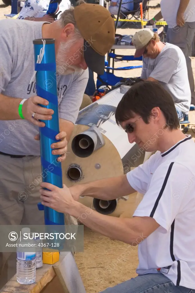 Preparing Engine for Saturn V Model Rocket