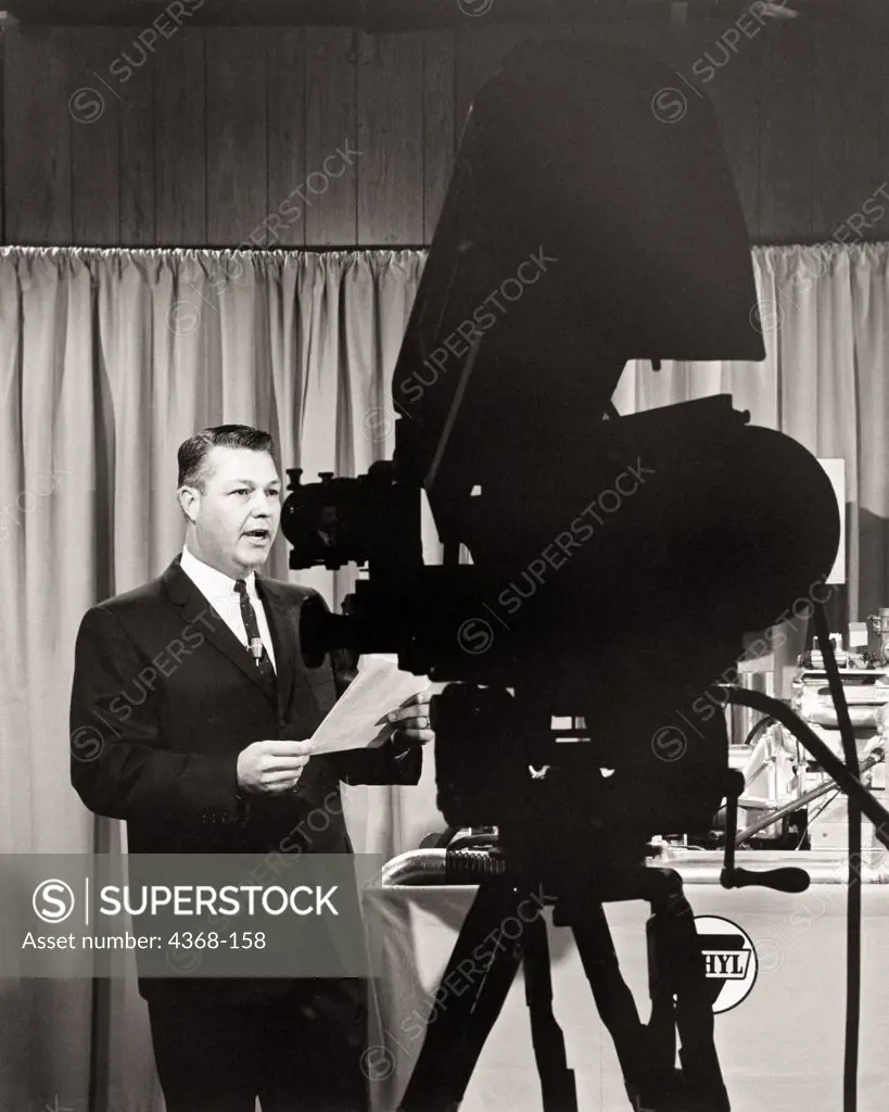 Ethyl Corporation, a fuel-additive corporation, was the first to use tetraethylene (TEL) as an anti-knock additive in gasoline.  An announcer speaks into a television camera during an early press conference in the early 1960's.