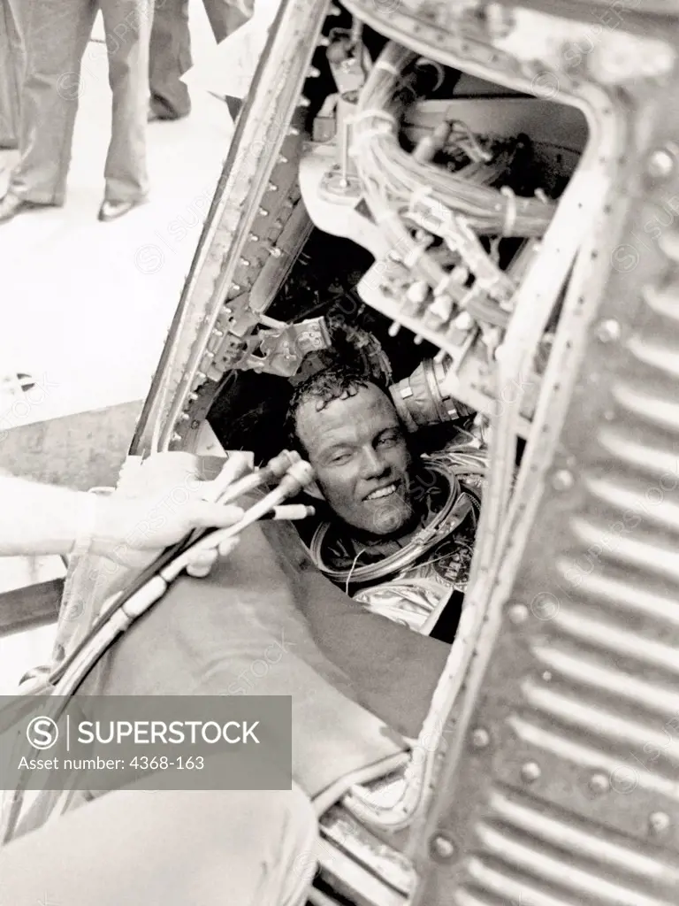 Gordon Cooper was launched into space on May 15, 1963 aboard the Mercury-Atlas 9 (Faith 7) spacecraft, the last Mercury mission. He orbited the Earth 22 times and logged more time in space than all five previous Mercury astronauts combined ? 34 hours, 19 minutes and 49 seconds, traveling 546,167 miles (878,971 km) at 17,547 mph (28,239 km/h), pulling a maximum of 7.6 g (74.48 m/s?). Towards the end of the Faith 7 flight there were mission-threatening technical problems. During the 19th orbit the