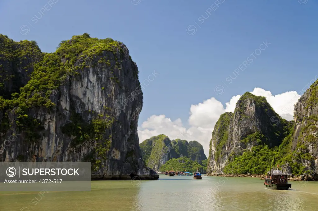 Halong Bay, a UNESCO World Heritage Site, in northern Vietnam.
