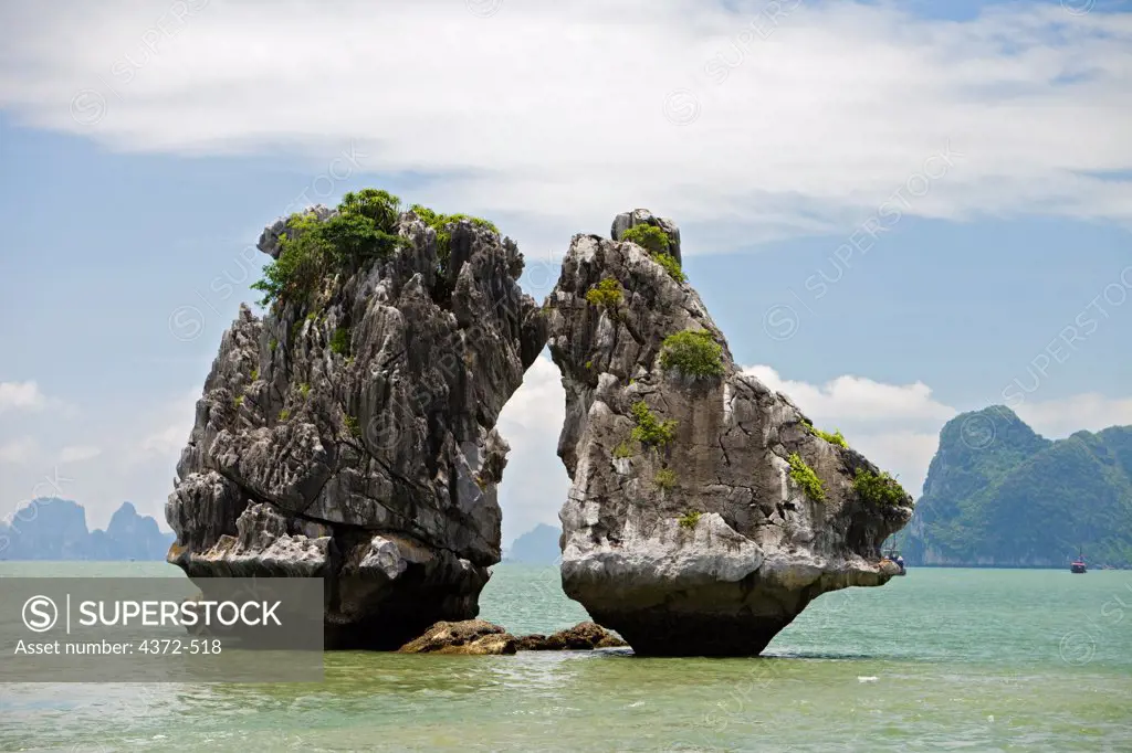 Halong Bay, a UNESCO World Heritage Site, in northern Vietnam.