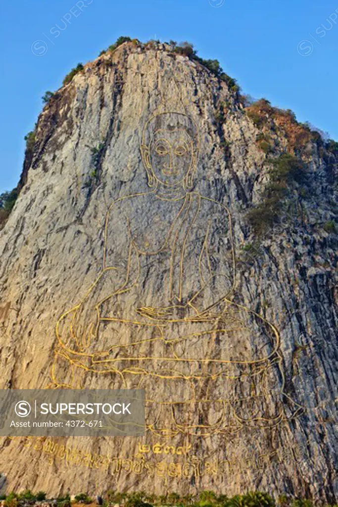 Khao Chee Chan, or Buddha Mountain, world's largest image of Buddha.