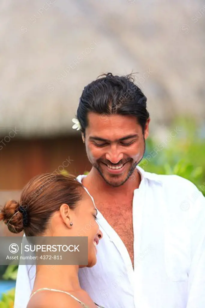 MR Mixed Race Man (age 31) & Mixed Race Woman (age 24), Bora Bora Nui Resort & Spa, Bora Bora Island,  Society Islands, French Polynesia, South Pacific