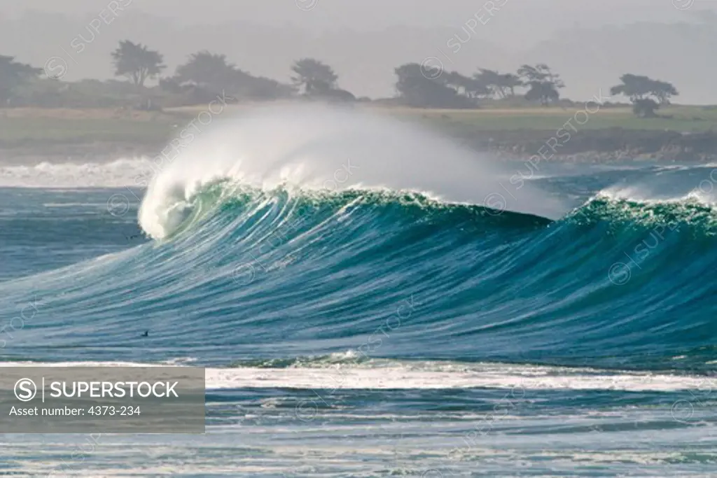 A Winter Storm Brings Huge Wave to the California Coast