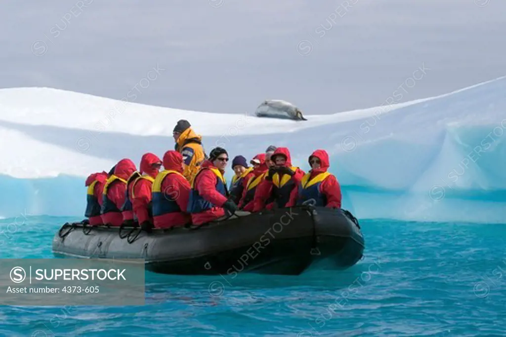Tourists on the Antarctic Peninsula