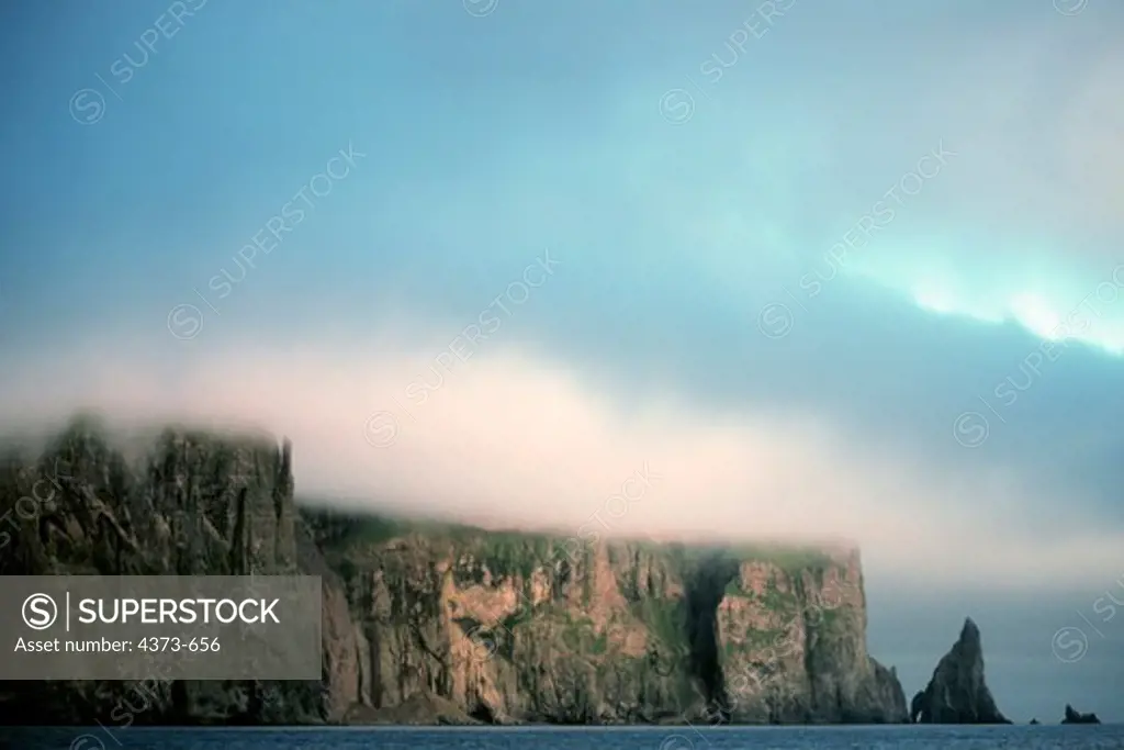 Fog Shrouds Island