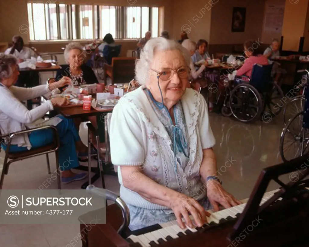 Elderly Woman at Piano