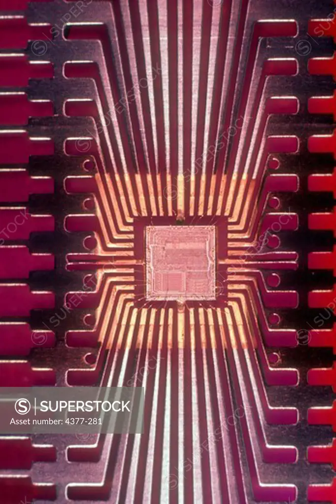 Striking View of a Computer Chip