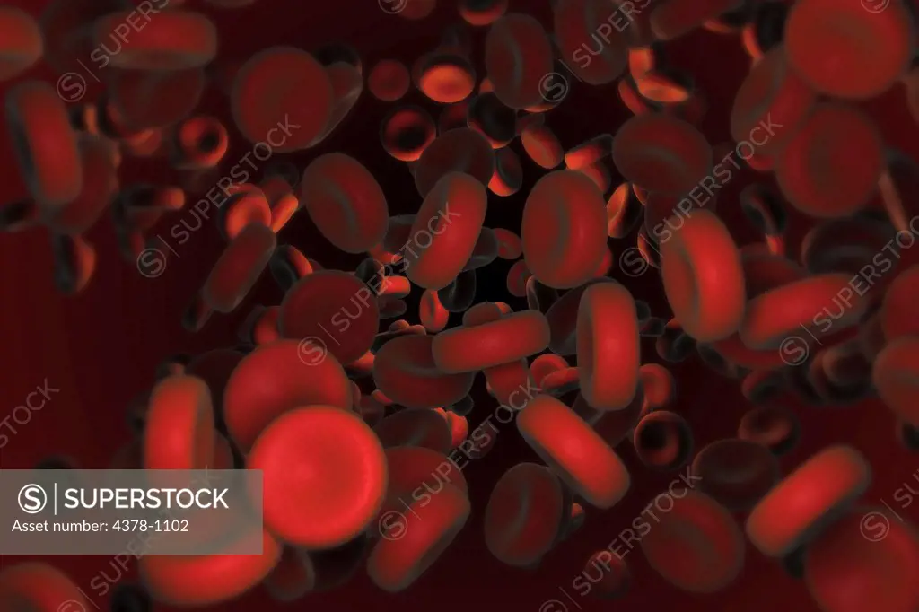 Stylized red blood corpuscles.